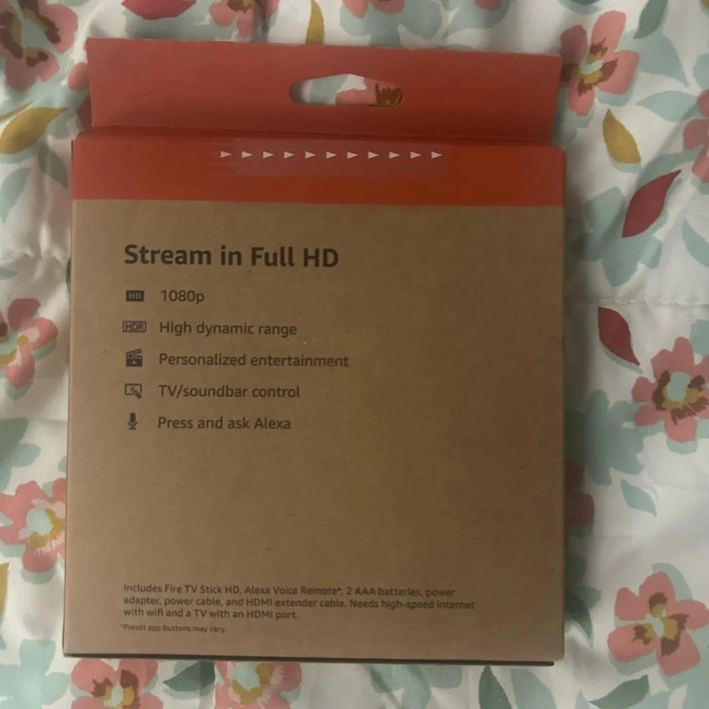 Amazon Streaming Device in Black with Orange Accent Box - Picture 3 of 4